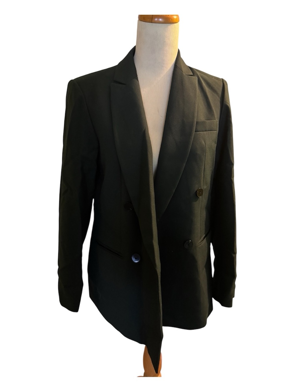 Maje Vila Dark Green Medium New With Tags polyester blend double breasted blazer